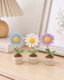 Crochet Daisy Flower Pot Decor