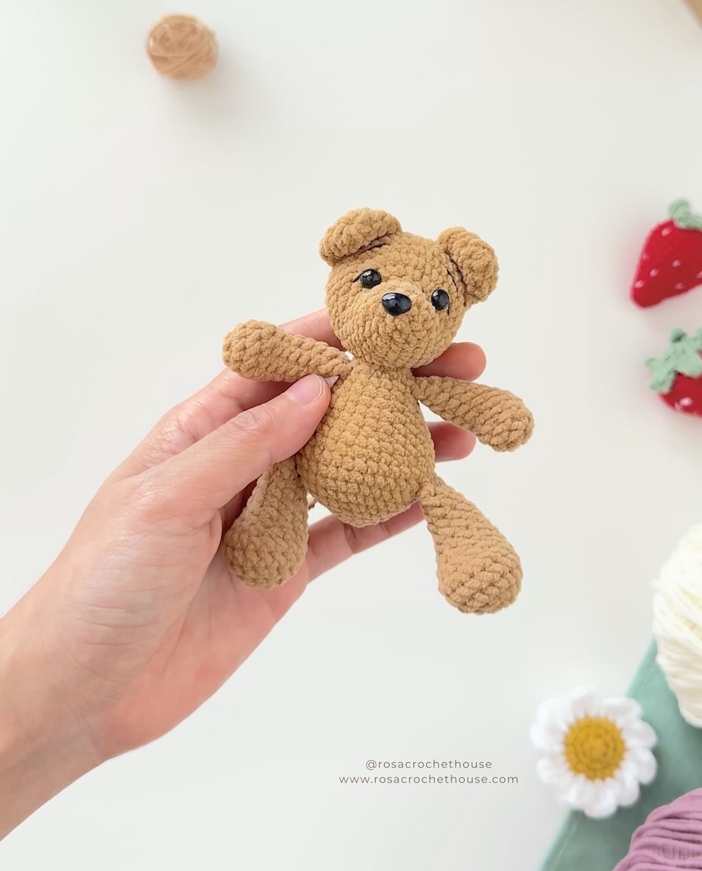 Mini crochet bear plushie