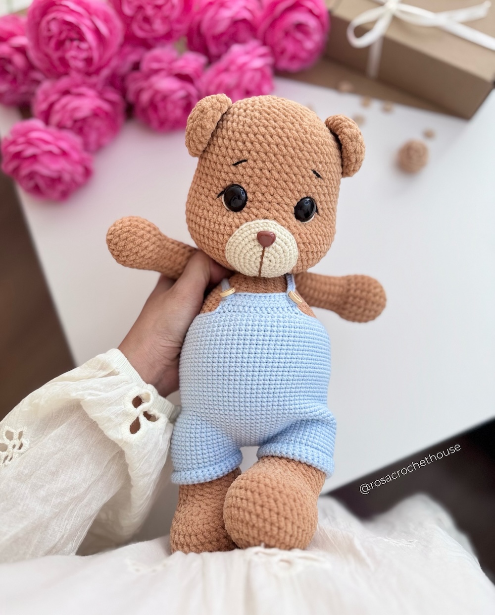 Cute Bear with Overall Crochet Pattern